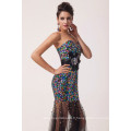 Nouvelle robe sans bretelles Sexy See Through Long Skirt Sequin Prom Dress CL6026